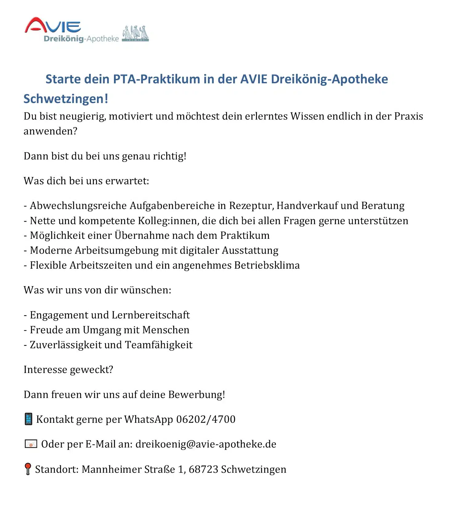 PTA_Stellenanzeige_Dreikoenig_Apotheke